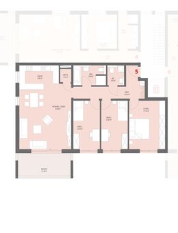 Neubau: 4-Zimmer Obergeschoss mit Balkon im Kanderpark, Binzen Nr.5 - VERKAUFT - Binzen