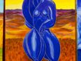 Acrylbild auf Leinwand -Frau-Blau- in 59757