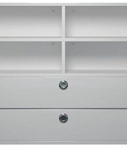 Places of Style Tresentisch Imperia, Mobile Bar mit Chromrahmen, viel Stauraum - (B/T/H) 140/48/109 cm