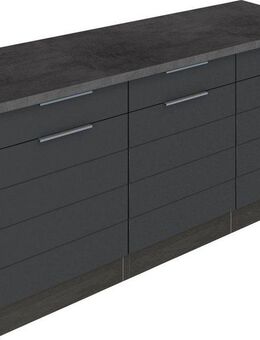 KOCHSTATION Unterschrank KS-Luhe 180 cm breit, für viel Stauraum, MDF-Fronten mit waagerechter Lisene