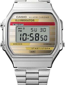 CASIO VINTAGE Chronograph A168WEHA-9AEF, Quarzuhr, Armbanduhr,Damenuhr, Herrenuhr, Digitaluhr, Edelstahlarmband