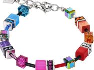 COEUR DE LION Armband Schmuck Edelstahl GeoCUBE® Iconic Würfelkette, 2838/30, Made in Germany - mit Swarovski® Kristall, Strassstein, Schmucksteinen