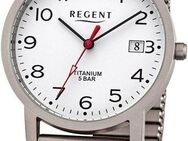 Regent Titanuhr F1436 - 12399099, Armbanduhr,Herrenuhr,Damenuhr,Quarzuhr,Titanarmband,Saphirglas,Zugband