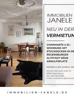 Charmante 2-Zi.-Wohnung mit Stuckdecken in der Regensburger Altstadt nähe Arnulfsplatz - Regensburg