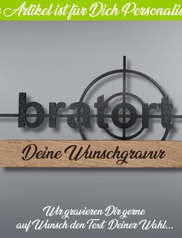 Bratort - Personalisiertes Geschenk aus Holz - Grilldeko - BBQ - - Bonn