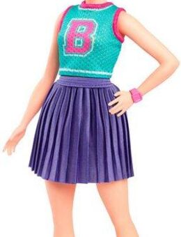 Barbie Anziehpuppe Fashionistas, Nr. 232 mit Jersey-Oberteil, Faltenrock und rotem Haar