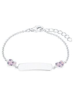 Prinzessin Lillifee Silberarmband Plakette mit Herzen, 2027208, mit Zirkonia (synth)