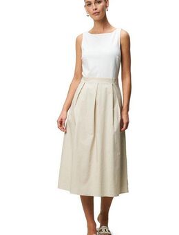 Zero Midikleid zero Midikleid 2-in1-Optik ausgestellt Falten