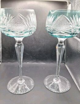 2 Stück Römer Kristallgläser Gläser Römerglas Glas Weinglas 20cm hoch 7cm breit - Essen