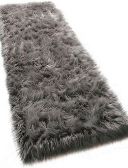 Paco Home Hochflor-Läufer Playa 960, rechteckig, Höhe: 64 mm, Läufer, Kunstfell, Flokati-Optik, weich und flauschig, Uni-Farben