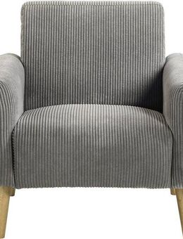 ATLANTIC home collection Sessel Moby, mit Federkern, kleiner Tasche und in modernem Cordbezug