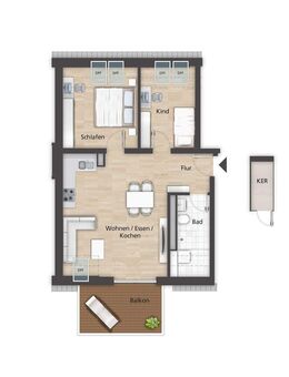 3- Zimmer Neubauwohnung inkl. Balkon - Bamberg