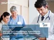 Sekretär (gn*) Hämatologie, Internistische Onkologie, Hämostaseologie, Pneumologie - Münster