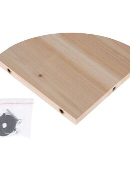 TIAKI Eckplattform aus Holz für Kleintiere - L 17,5 x B 17,5 x H 1,2 cm