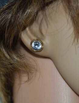 Blautopas Ohrstecker aus 585er-Gelbgold - Herne