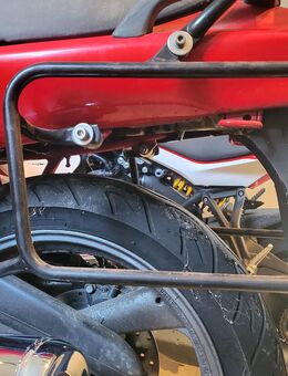 Gebrauchtes Kofferträger-System mit Gepäckbrücke von Hepco & Becker für Yamaha XJ 600 S Diversion (4BR), Schwarz - Unterleinleiter