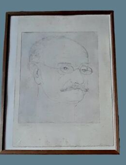 Radierung Porträtzeichnung von Alois Stettner - Niederfischbach