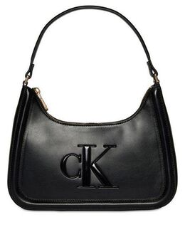 Calvin Klein Schultertasche RAISED CK SMALL SHOULDER BAG, Henkeltasche, Damen-Handtasche, Umhängetasche mit CK-Logo