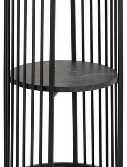 ACTONA GROUP Nachttisch Strington, Rund Nachttisch, Izmir matt schwarz rau Melamin, Ø35x65 cm