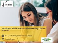 Redakteur Social Media and Marketing Content (m/w/d) - Sindelfingen