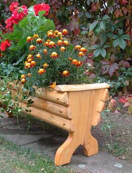 Minihochbeet rustikal, Holz (aus der Region), solide Handwerksarbeit - Rosenthal-Bielatal