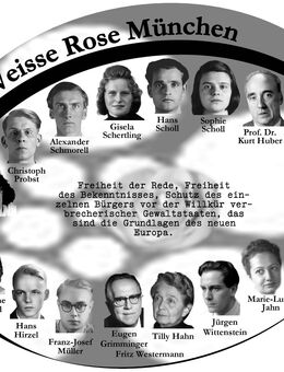 Weisse Rose - Dauer - Ausstellung, weltweit einzigartig und einmalig (Schenkung) - Karlsruhe