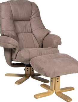 Duo Collection TV-Sessel Bordeaux, mit Hocker und Relaxfunktion, 360 Grad drehbar