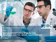 Werkstudentent (m/w/d) im Bereich Bauphysik (Wärme-, Schall-, Feuchteschutz) - Mainz