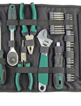 Brüder Mannesmann Werkzeuge Werkzeugset Werkzeug-Rolltasche, 65-tlg.