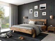 Bett Heinrich 180 x 200 cm Eiche Rustic massiv geölt HEI-180 - Kirchlengern