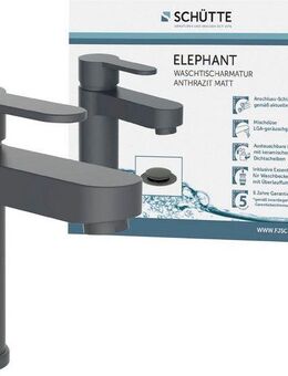 Schütte Waschtischarmatur ELEPHANT inkl. Exzenter, Marken-Mischdüse, leichte Montage