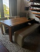 Esszimmer Garnitur - 1 Bank & 3 Stühle in 59514