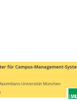 IT-Mitarbeiter für Campus-Management-System (m/w/d) - München