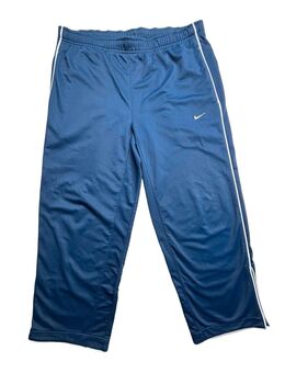 Nike Track Pants Navy L – Weißer Swoosh & Piping 2000s - Dresden