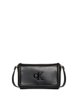 Calvin Klein Umhängetasche RAISED CK FLAP CROSSBODY, Damen-Schultertasche, Handtasche, kleine Abendtasche mit CK-Logo