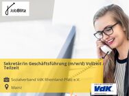 Sekretär/in Geschäftsführung (m/w/d) Vollzeit / Teilzeit - Mainz