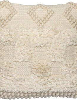 Kayoom Polsterauflage Kissen Bohist 125 Natural 45cm x 45cm, aus Handmanufaktur, (1 St), Verschlussart Reißverschluss, Boho-Style, kunstvolle Fransen