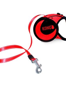 KONG Ultimate Einziehbare Leine Rot - Größe XL: bis 70 kg, Gurt-Länge ca. 5 m