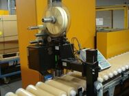 Kerzen Tuben Etikettiermaschine mit Sato Druck Spendesystem S84Nx 200dpi - Eberbach