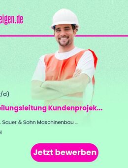 Abteilungsleitung Kundenprojekte (m/w/d) - Kiel