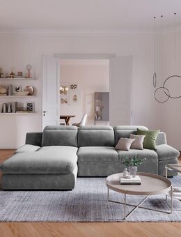 Ecksofa „Lorena“ Steel – mit Schlaffunktion & Bettkasten von Cotta - Delmenhorst