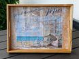 Holz Tablett Mango Holz maritime Deko "Glück beginnt am Meer" in 53359