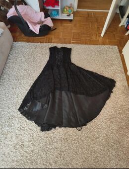 Gothic Sexy Burleska Korsett Kleid aus Satin mit Spitze - Gauting