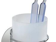 WENKO Zahnputzbecher Turbo-Loc®, aus weiß satiniertem Kunststoff