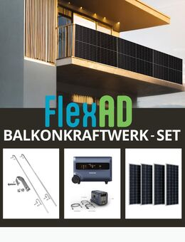 Balkonkraftwerk-Set inkl. Runhood F2400 Stromspeicher - Rosenthal
