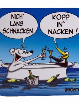 Lustiger Bierdeckel "Nich lang schnacken" aus Kork - witziger Glasuntersetzer - München