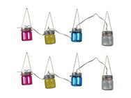 Luxform Lichterkette Solar-Lichterkette Blanes - Partybeleuchtung 8xLED, Aus Glas gefertigt