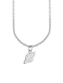 CAÏ Kette mit Anhänger 925 Silber rhodiniert Planet Saturn