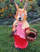 Dekofigur Hasenfrau mit Korb und Schirm Ostern Osterhase in 06313