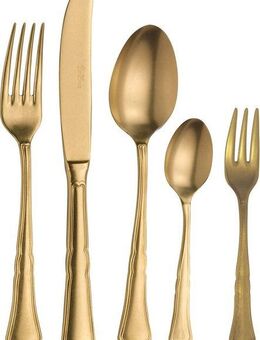 PINTINOX Besteck-Set Settecento Alchemique Gold (30-tlg), 6 Personen, Edelstahl 18/10, Optik Gold SW PVD Beschichtung